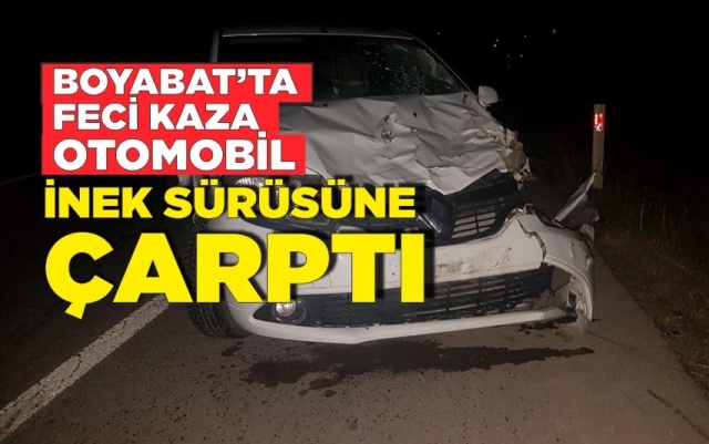 Boyabat'ta kaza ,Otomobil ile inek sürüsüne çarptı

AK Partili Sinop İl Genel Meclisi Üyesi Yılmaz Şahin Boyabat'ta trafik kazası geçirdi. Kullandığı otomobil ile  yola çıkan hayvan sürüsüne çarpan sürücü Yılmaz Şahin yaralandı