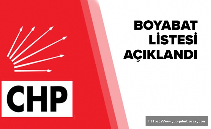 CHP Boyabat İl Genel Meclis ve Belediye Meclisi Üyesi adayları belli oldu