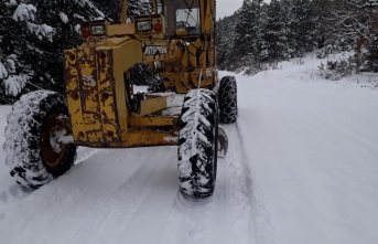 Boyabat’ta  Kardan Kapanan Köy Yolları Açıldı