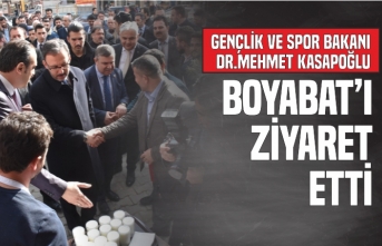 Gençlik ve Spor Bakanı Dr.Mehmet Kasapoğlu Boyabat'ı Ziyaret Etti