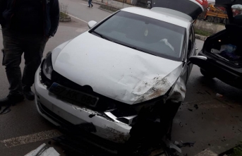 Sinop Sanayi Kavşağında Trafik Kazası
