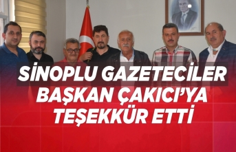 Sinoplu Gazetecilerden Başkan Çakıcı'ya Teşekkür Ziyareti