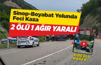 Sinop Boyabat Yolunda Feci Kaza 2 Ölü 1 Ağır Yaralı