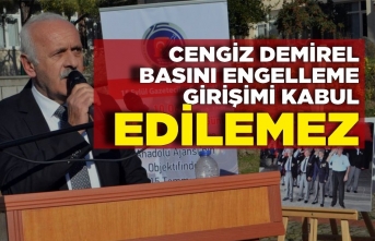 Cengiz Demirel''Görev sırasında basını engelleme girişimi kabul edilemez''