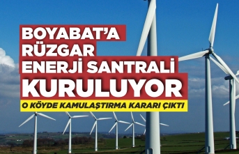Boyabat'a rüzgar enerji santrali kuruluyor,acele kamulaştırma kararı çıktı