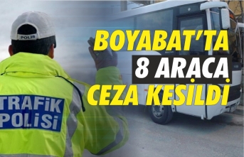 Boyabat'ta personel taşıma araçlarına ceza yağdı