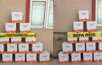 Fenerbahçeli gençlerden Sinop'ta 25 aileye gıda yardımı