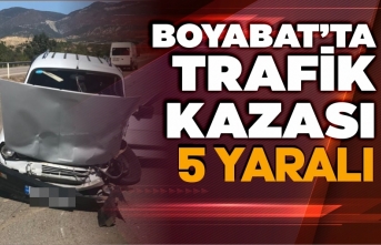 Boyabat'ta trafik kazası 5 yaralı !