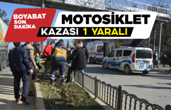 Boyabat'ta motosiklet kazası 1 yaralı !
