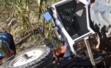 Boyabat Yaylacık Köyü’nde traktör devrildi 3 yaralı !