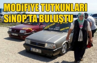 Modifiye araç sevdalıları Sinop'ta Buluştu