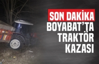 Boyabat'ta Traktör Kazası 1 Yaralı