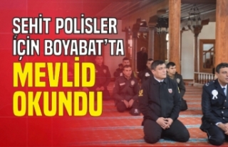 Boyabat'ta Şehit polisler için mevlit okutuldu