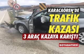 Boyabat'ta  zincirleme  kaza 4 yaralı