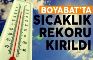 Boyabat'ta sıcaklık rekoru kırıldı