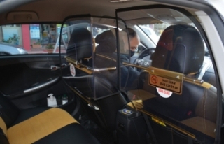Koronaya karşı ilk 'kabinli taksi' uygulaması...