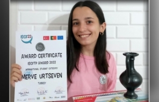 Boyabatlı öğrenciye Portekiz'den ödül