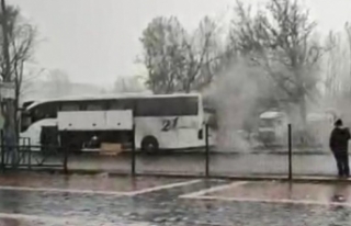 Taşköprü’de şehirlerarası yolcu otobüsü tutuştu...