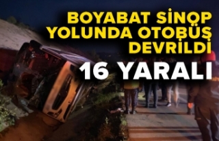 Boyabat Sinop yolunda yolcu otobüsü kazasında 16...