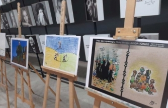 Boyabatlı genç çizerlerin eserleri uluslararası sergide