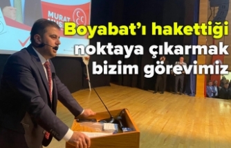 Boyabat MHP Adayı Murat Muslu proje ve aday tanıtım toplantısında halka seslendi