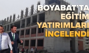 Boyabat'ta eğitim yatırımları incelendi