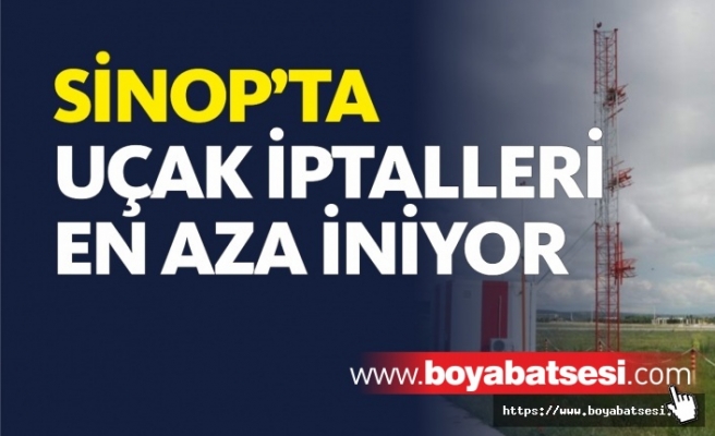 Sinop'ta uçak iptalleri en aza iniyor 