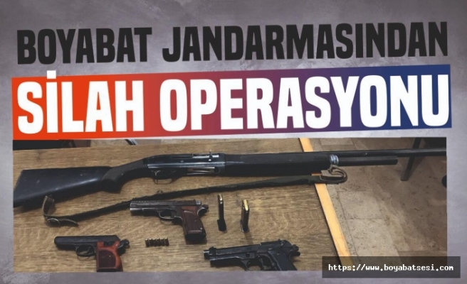 Boyabat Jandarması'ndan Silah Operasyonu; 1 Tutuklama