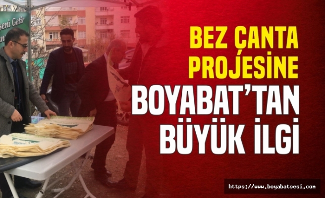Boyabat'ta Bez Çanta Projesine Büyük İlgi