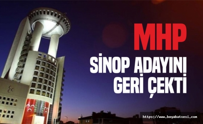MHP Sinop'ta adayını geri çekti