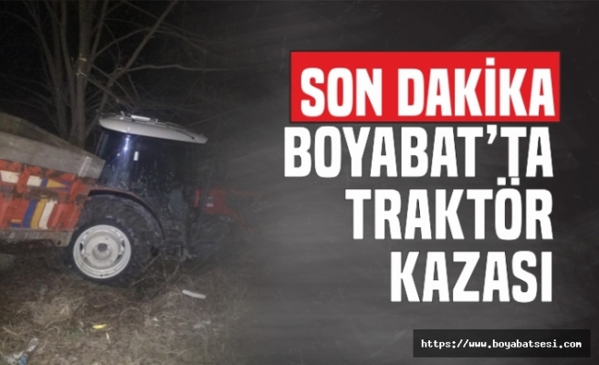 Boyabat'ta Traktör Kazası 1 Yaralı