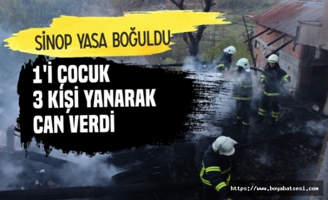 Türkeli İlçesinde Yangın 3 Ölü