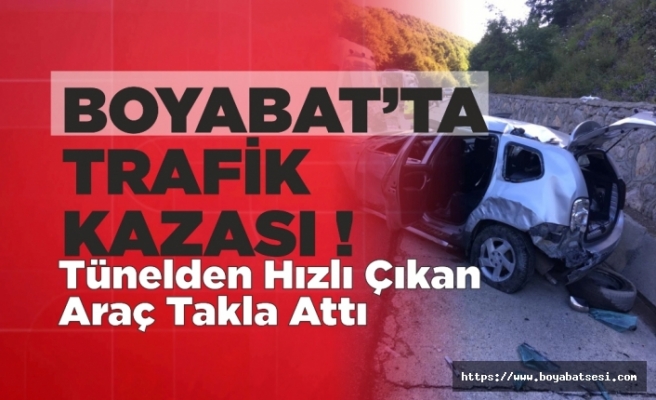 Boyabat'ta Trafik Kazası Sinop'tan Dönen Aile Kaza Geçirdi