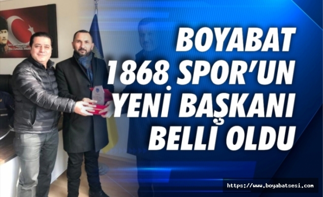 Boyabat 1868 Spor'un yeni başkanı Vahdet Erdoğan oldu
