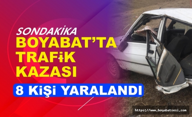 Boyabat Maruf Köyü'nde Kaza 8 Yaralı