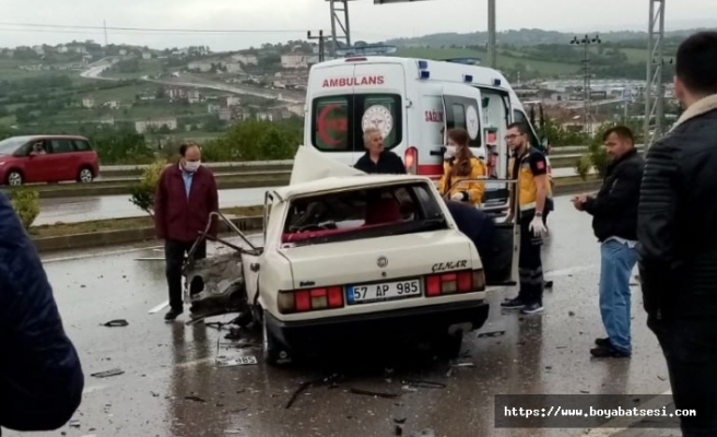 Sinop yolunda feci kaza 1 kişi öldü