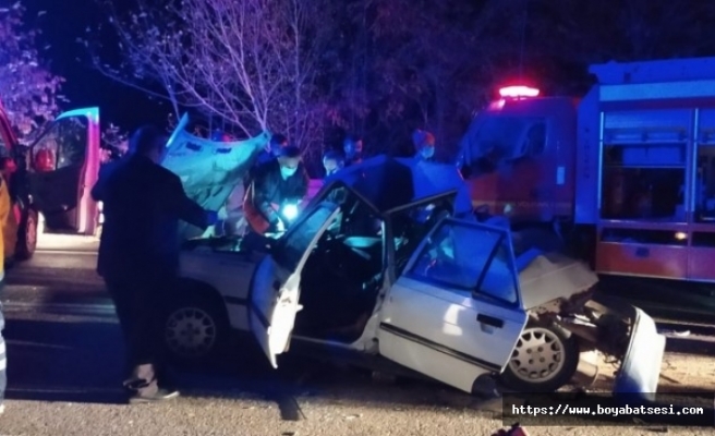 Boyabat’ta trafik kazası 1 kişi hayatını kaybetti !