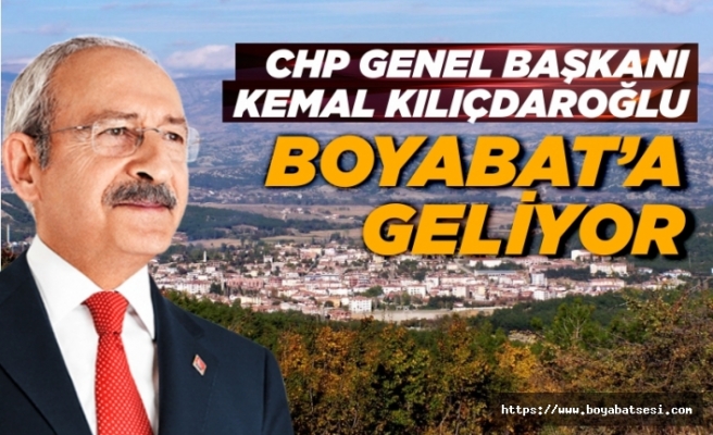 Kemal Kılıçdaroğlu yarın Boyabat esnafını ziyaret edecek