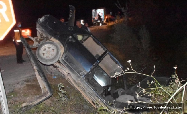 Boyabat Sinop yolunda kaza 3 yaralı !