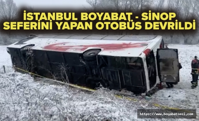 Taşköprü Boyabat yolunda otobüs devrildi ilk belirlemeler göre 4 kişi öldü !