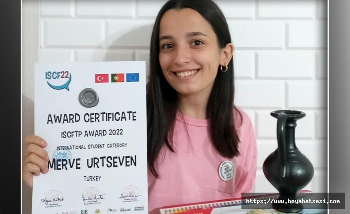Boyabatlı öğrenciye Portekiz'den ödül